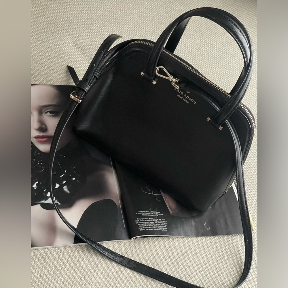Kate Spade Patterson Drive Dome Crossbody Satchel In Black - Picture 2 of 16